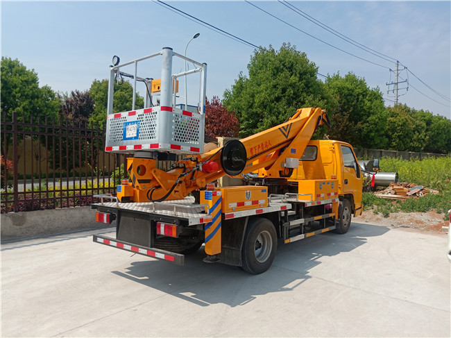 國六江鈴17.2米藍牌伸縮臂高空作業(yè)車(chē)