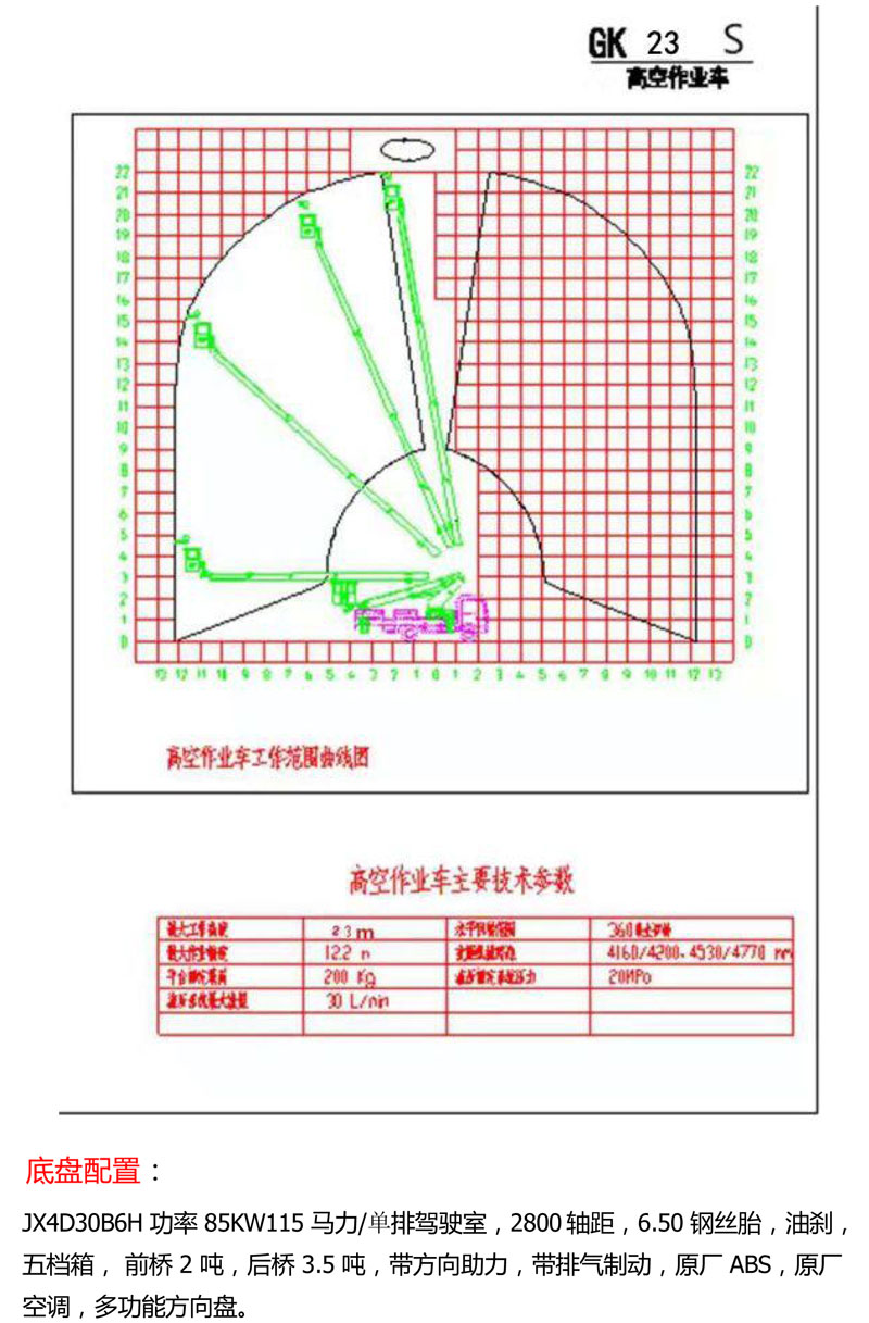 藍牌23米直臂伸縮式高空作業(yè)車(chē)